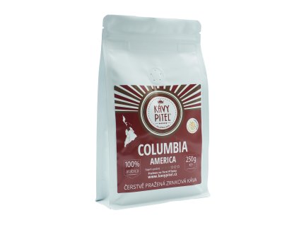 kolumbijska zrnkova kava columbia svetle prazena kavy pitel 250g f1
