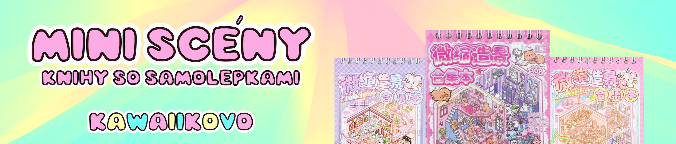 Mini Sceny - Knihy so Samolepkami