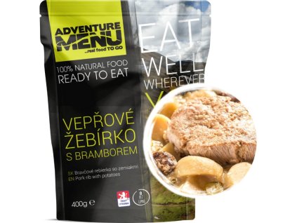 Adventure menu - Pork ribs with potatoes