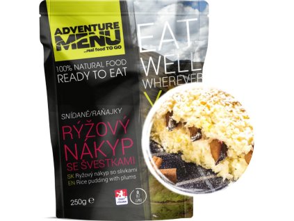 Adventure menu - Rice pudding with plums