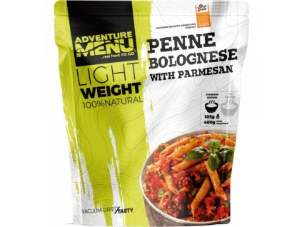 Adventure menu - Penne with Bolognese sauce and parmesan