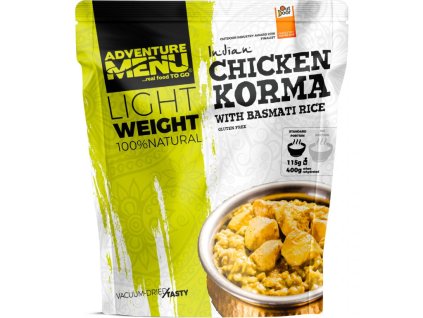 Adventure menu - Chicken Korma with basmati rice