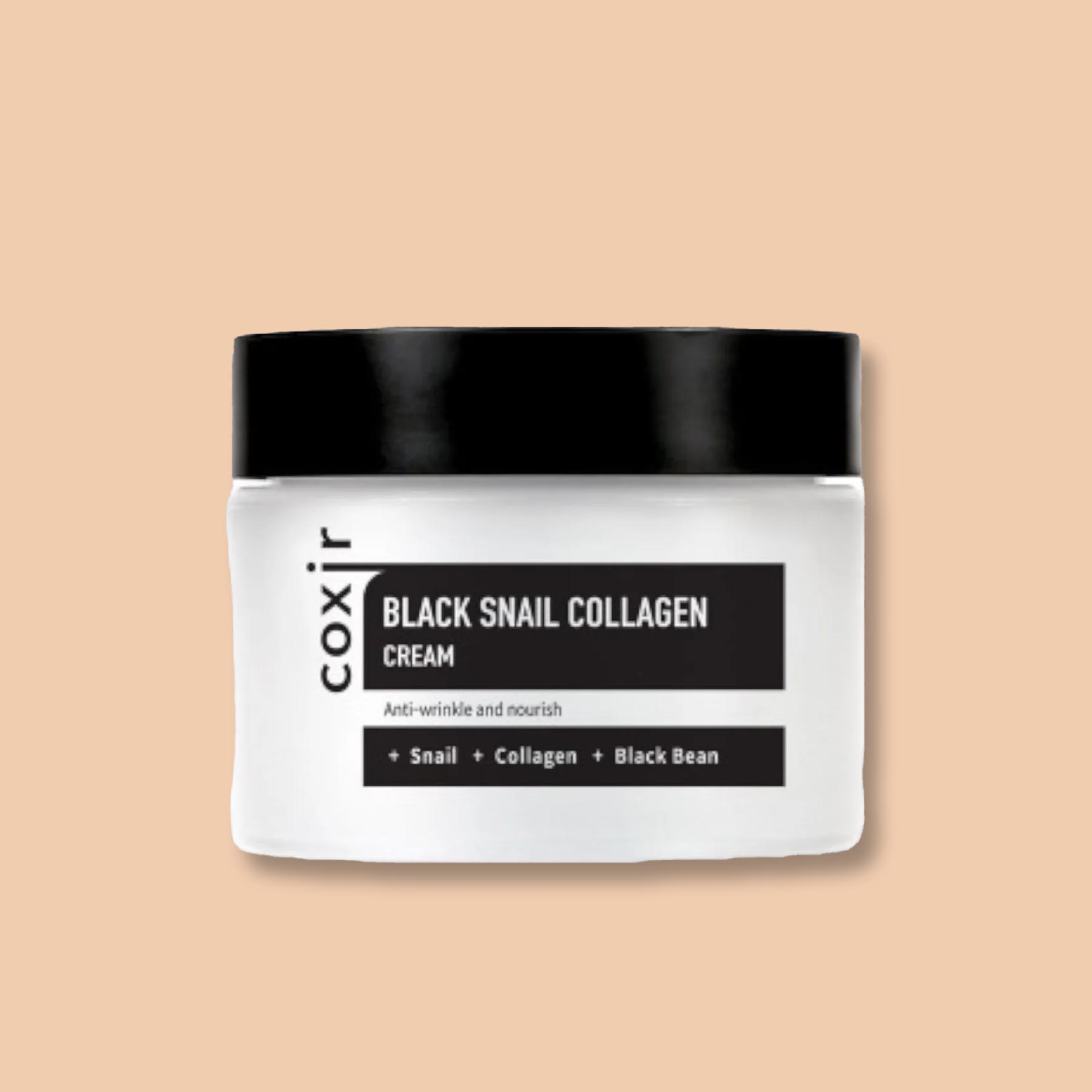Coxir Black Snail Collagen Cream Kolágénový krém so slimačím mucínom 50 ml