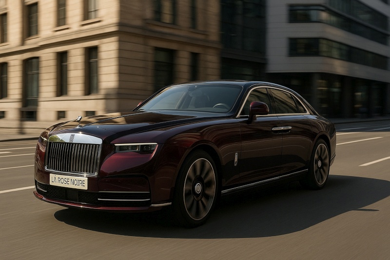 Rolls-Royce La_Rose Noire pri jazde mestom