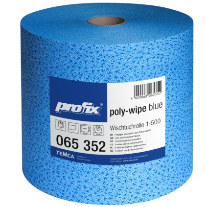 PROFIX POLY WIPE Plus - Netkaná priemyselná utierka modrá; 500 útržkov