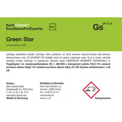 Koch Chemie produktová etiketa - Green Star - Univerzálny čistič