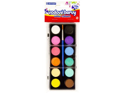 Vodové farby Centropen so štetcom 9540 22mm