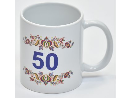 Keramický hrnček 330ml  pre muža 50 výška 95mm priemer 82mm