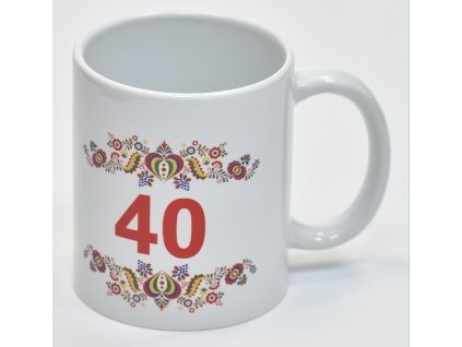 Keramický hrnček 330ml pre ženu 40 výška 95mm priemer 82mm