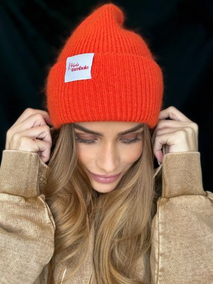 Orange Bubble Beanie