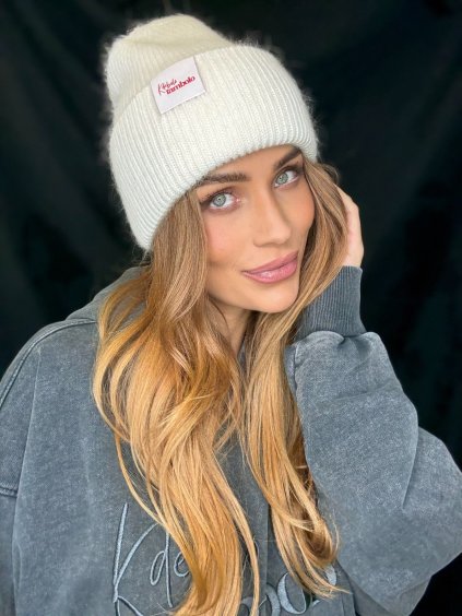 White Bubble Beanie
