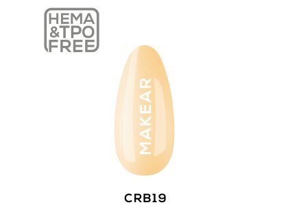 makear color rubber base nude yellow crb19