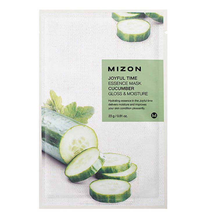 Mizon Joyful Time Essence Mask (Cucumber) - Plátýnková maska s rozjasňujícím a hydratačním účinkem | 23 g