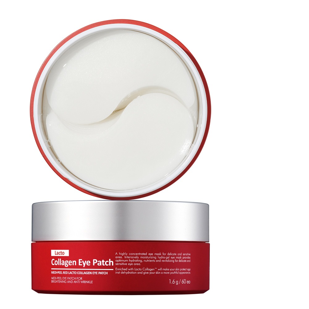 Medi-Peel Red Lacto Collagen Eye Patch - Kolagenové oční polštářky proti vráskám | 60 ks