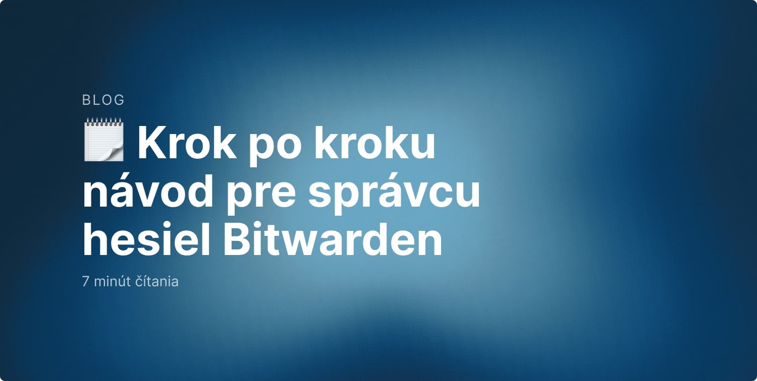 Krok po kroku návod pre správcu hesiel Bitwarden.