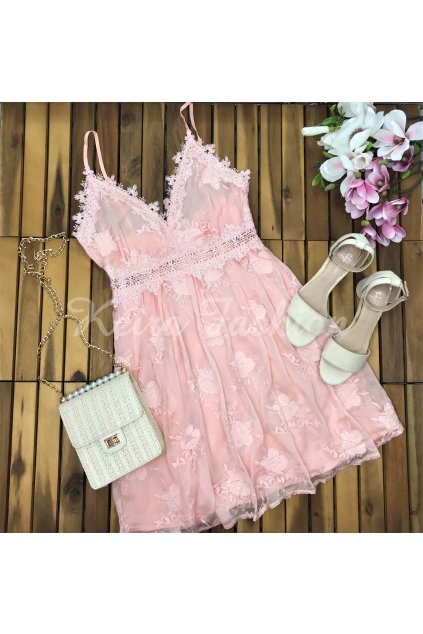 ružové elegantné šaty