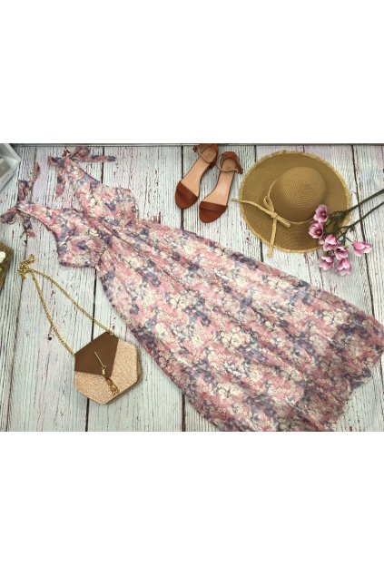 kvetované midi šaty