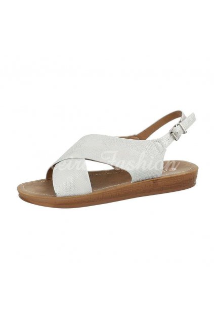 biele nízke sandále