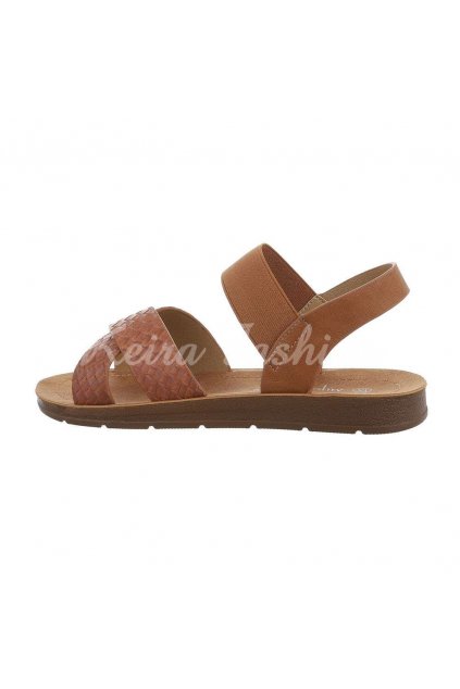 hnedé nízke sandále