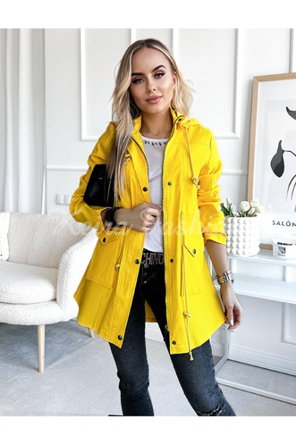 žltý kabátik jarný na zips