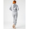 Dámska sivá tepláková súprava s mikinou a kapucňou