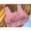 čipkovaný bralet modrý ružový