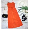 plisovaná oranžová sukňa