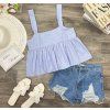 Svetlomodrý peplum top