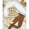 dámska košeľa s károvaným opaskom