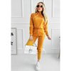 úpletový komplet horčicový nohavice a pulóver