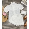 vyšívaný komplet blúzka + kraťasy