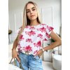 tričko oversize strihu s kvetmi