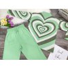 zelená úpletová súprava so srdcom