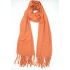 oranžový šál so strapcami