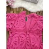 dámske krajkované čipkované šaty pink