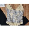 Dámske body so striebornými flitrami a nastaviteľnými ramienkami