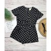 krátky čierny bodkovaný overal
