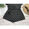 krátky čierny bodkovaný overal
