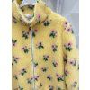 žltá teddy bunda s kvetinami