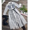 transparentné biele šaty kaftan