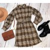 teplé kockované šaty
