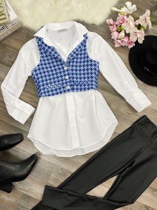Vesta Tweed skladom v 2 farbách💙🩷 🛒➡️www.keirafashion.sk . . . . . #fashionslovakia #damskamoda #tweedmoda #tweedstyle...