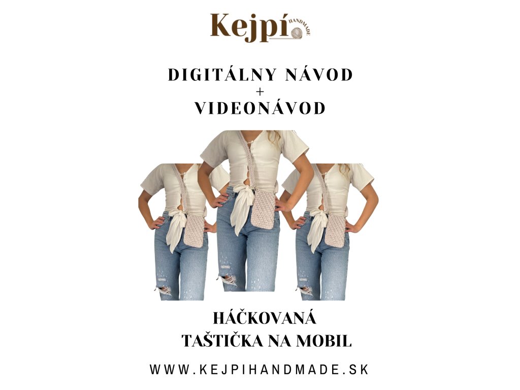 Návod na háčkovanú taštičku na mobil