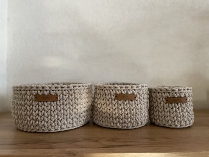 Sada 3 košíkov BEIGE