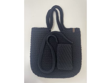 Set shopperka + taštička na mobil BLACK