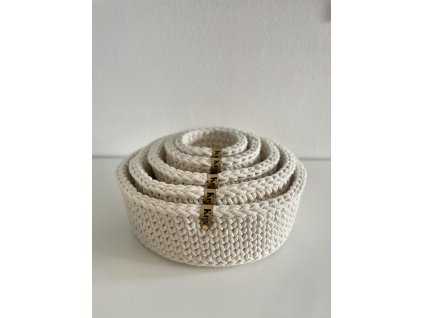 Sada 5 košíkov NATURAL