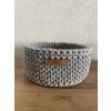 Háčkovaný košík 20 x 10 cm