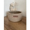 Háčkovaný košík 20 x 10 cm