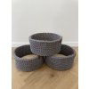 Háčkovaný košík 25 x 12 cm
