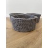 Háčkovaný košík 25 x 12 cm